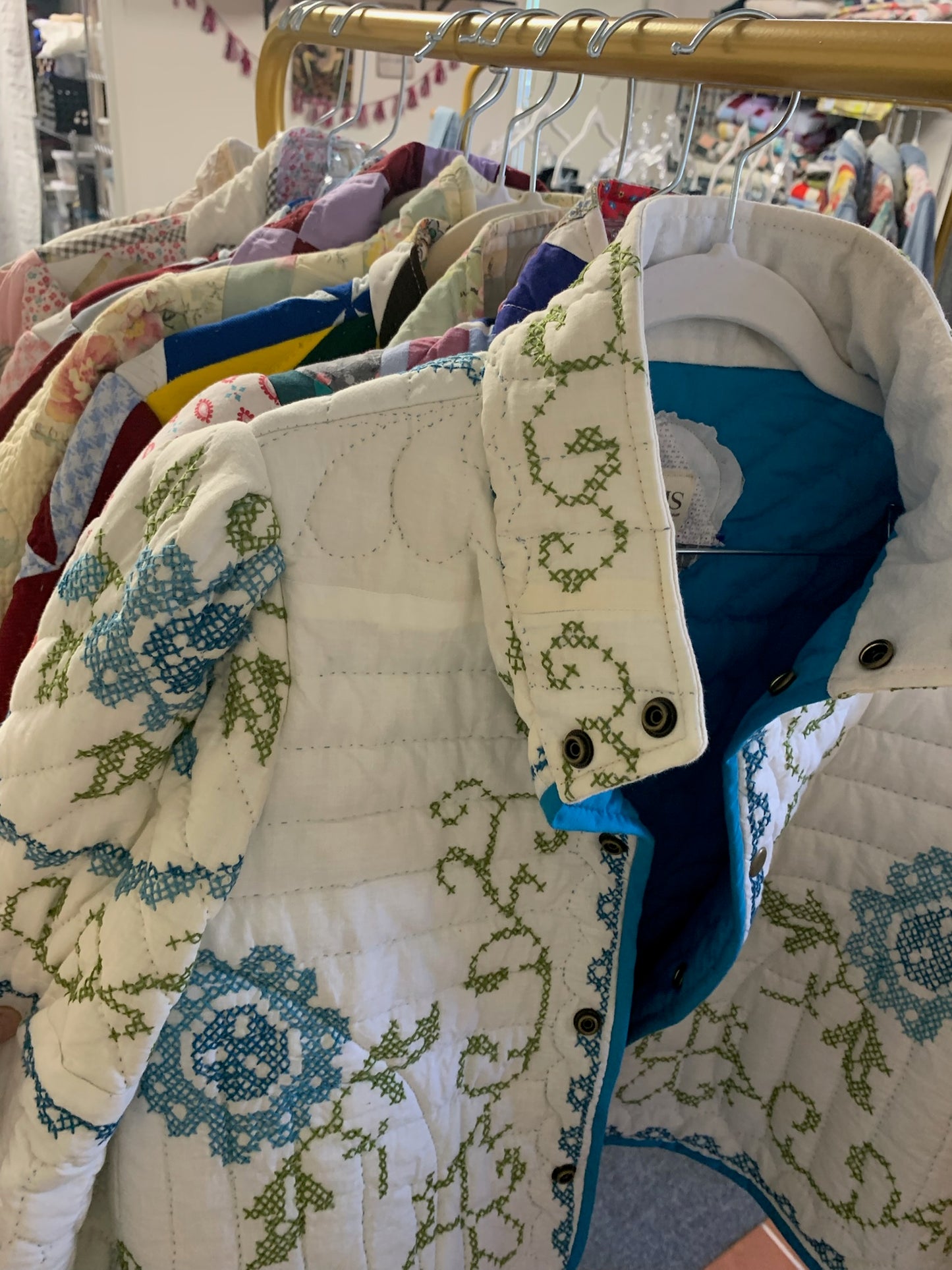 Quilted and Embroidered Jacket (Size Small Adult)