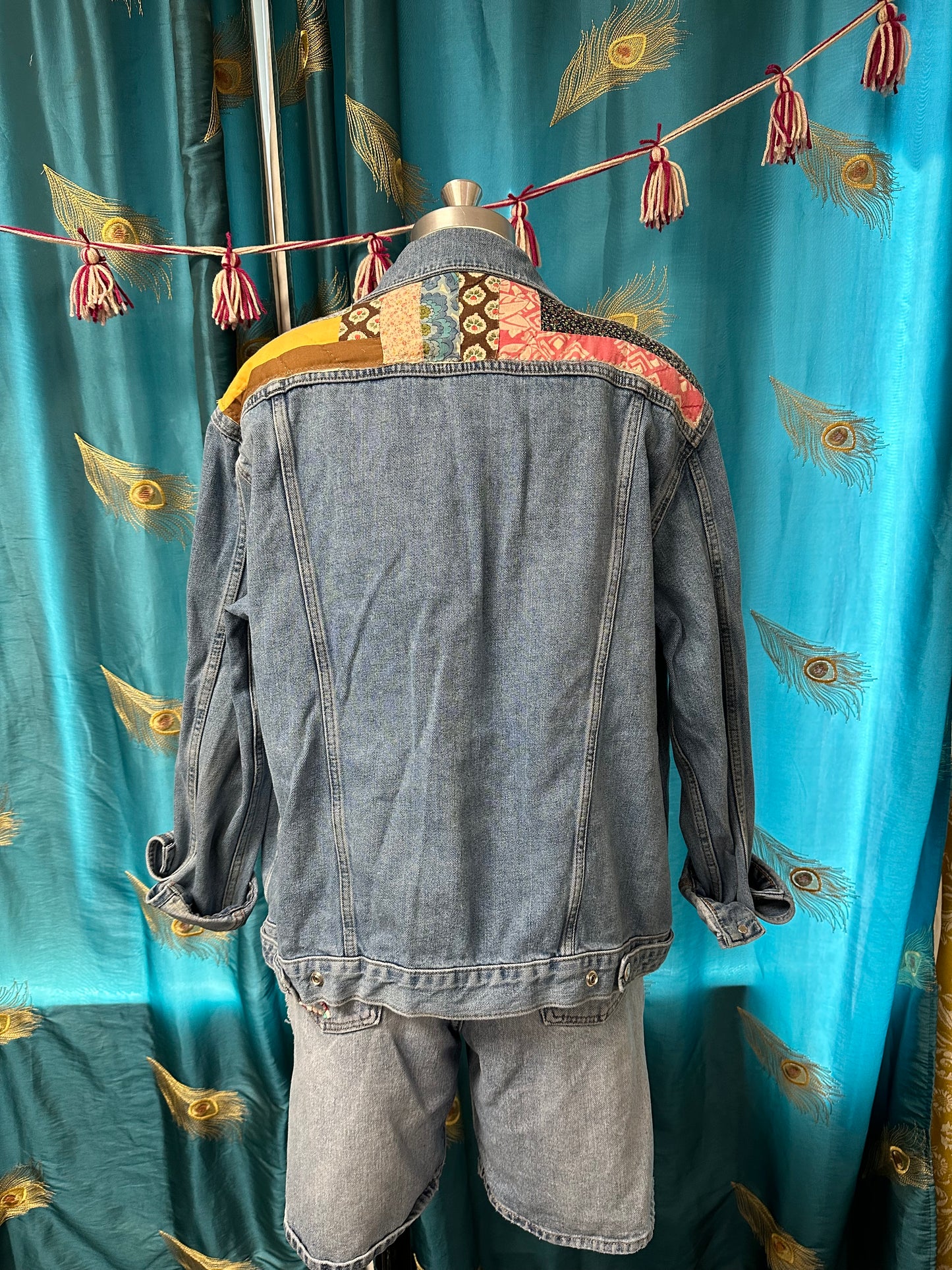 Upcycled Top Shop Moto Jean Jacket ( Size 12 Adult)